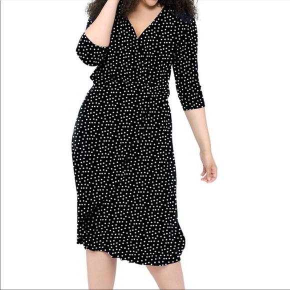 Leota Dresses & Skirts - Leota Wrap Polka Dot Dress